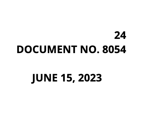 2023-06-15_BRA_24_Goldberg_ApproveBudget_FY2024_DOC8054